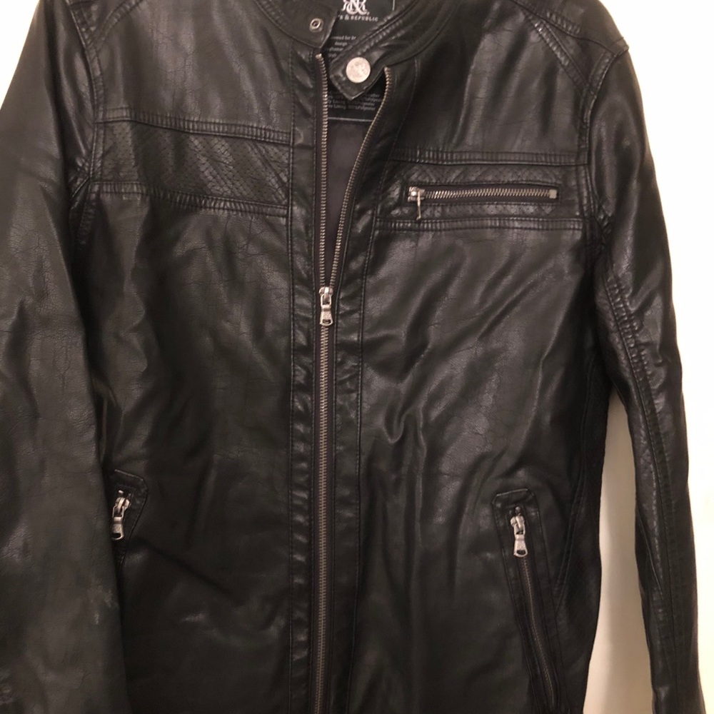 Rock & Republic Racer Leather Jacket -M